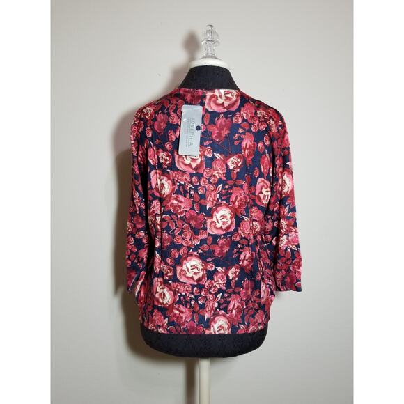 Joseph Allen Cardigan Sweaters NWT Women Size Medium Red Black Blue x2 - Picture 4 of 12